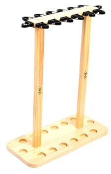Ehwisbe Vertical for Home Garage Cabinet Boat Fishing Rod Storage Stand- 8-Slot Solid Wood Floor Holders, Rack Organizers A