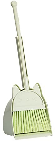 Wswqop Juego de Limpieza para Niños Kit de Escoba Y Recogedor Conjunto de Juguetes Infantiles de Limpieza Set de Accesorios Domésticos para Casa Utensilios D, Verde, Individual