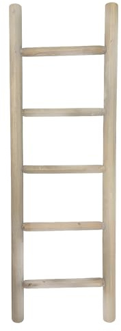 UNUS Dekoleiter Holzleiter Deko Leiter Wand Dekoration Handtuchhalter 120cm weiß