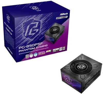 ASRock Phantom Gaming PG-850PSF SFX PSU 1000W 80Plus & Cybenetics Platinum Full Modular ATX3.1 & PCIe5.1 Ready mit Dual Color 12V-2x6 Kabel