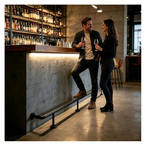 JYHHCYS Anpassningsbar golvmontering bar fotskena kit, fotstöd fästen