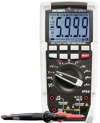 VOLTCRAFT VC-450 E Hand-Multimeter kalibriert (ISO) digital Strahlwassergeschützt (IP65) CAT III 1000 V, CAT IV 600 V A
