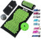 XN8 Yoga Acupressure Mat Pillow Set Acupoint Acupuncture Reflexology Mat for Massage-Pain Relief-Stress Reduction-Therapy-Relaxation with Carrying Bag and Strap(Black/Green)