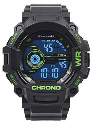 Kawasaki Sports Bracelet-Montre Noir/Vert