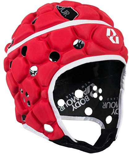 Body Armour Ventilator Head Guard (Red, Extra Large Adult)