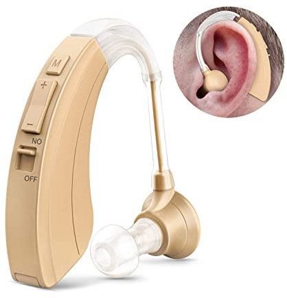 Kituwant Hearing Aid for Seniors and Adults, Digital Hearing Amplifier, Hearing Aids with a Noise Cancelling Function and Adjustable Volume, 500 Hours Per Battery Life and Hearing Aid Cleaning Brush Included