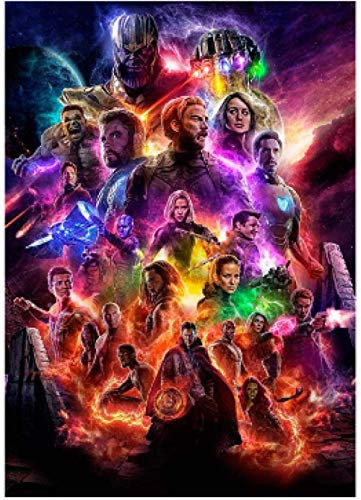 XZHYMJ DIY 5D Diamantmalerei Stickerei Avengers Endgame Home Decor Mosaik Helden Wallpaper Handarbeiten Geschenke 40X50Cm