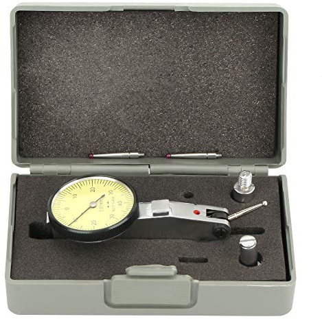 Messuhr-Test-Anzeigeset, 0-40-0 0,01 mm Präzisions-Schwalbenschwanzklemme Messuhr-Testanzeige Messuhr mit 2 Sonden, Messuhr(Ruby)