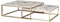 KADIMA DESIGN MARMIX Couchtische 2er Set: Quadratisch, Marmoroptik, Metallgestell, 22-27 cm Höhe, leicht zu reinigen Farbe: Weiß