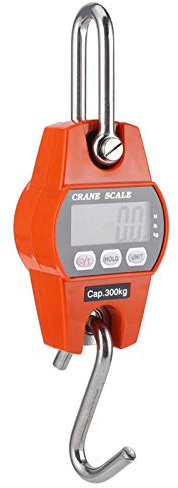 Elektrowaage, Mini 300 kg Digitales LCD-Display Hängewaage mit automatischer Rückstellung Tara halten Automatische Abschaltung Überlastalarm für die Landwirtschaft Jagd Fischereiwerkstätten