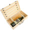 Caja de regalo de vino clásico de dos botellas con mango portátil Caja de vino de madera para regalo