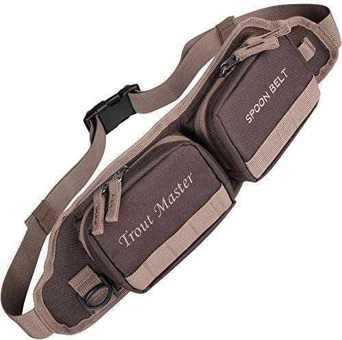 Trout Master Spoon Belt 55-150cm - Kunstködertasche zum Forellenangeln, Spoontasche für Forellenfischen, Gürteltasche für Spoonblinker & Jigs, Angeltasche