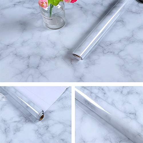 Visario 10 m x 60 cm Tapeten Folie Marmor weiß 3000-S Art. 3124 selbstklebend Verschiedene abwischbar