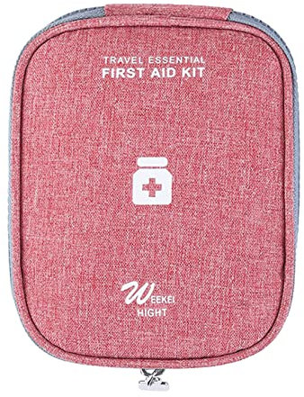 FuninCrea Mini borsa portaoggetti Mdicine, mini borsa da viaggio per primo soccorso, mini borsa portatile per kit di primo soccorso, borsa vuota per scatole di medicinali, borsa vuota per campeggio,