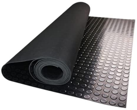 ybaymy Rouleau de tapis de sol en caoutchouc antidérapant et imperméable pour garage, van, établi, atelier, salle de sport - 1 x 5 m
