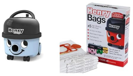 Numatic International Henry Allergy HVA160-11, Staubsauger, hellblau, 620 W, 72 Dezibel Henry NVM-1CH, Staubsaugerbeutel, Diverse