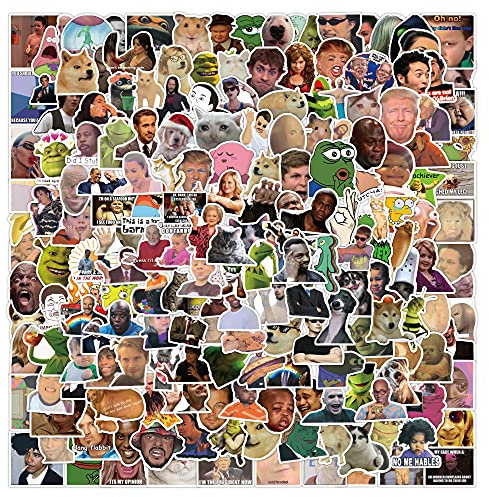 Trendy Meme Stickers(200 PCS),Gift for Children Teens Adults,Funny Vine Meme Stickers,Laptop Sticker Pack,Bumper,Water Bottles,Computer,Phone,Car Stickers and Decals