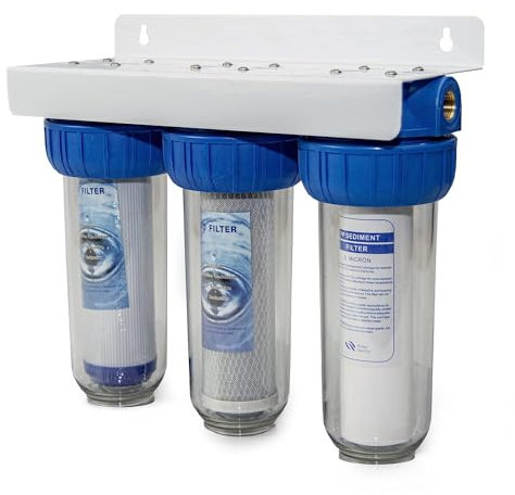 FILTRO ACQUA TRE STADI CARTUCCIA NW-BR10B4 KIT FILTRAZIONE SEDIMENTI E CARBONI ATTIVI (1/2 - 20.67mm)