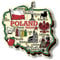 Poland Jumbo Country Map Magnet by Classic Magnets, Collectible Souvenirs Made in The USA