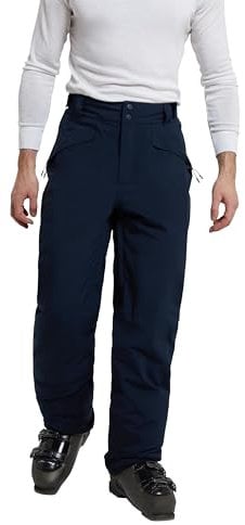 Mountain Warehouse Orbit Stretch Mens Ski Pants - Waterproof Winter Salopettes, Recco Reflectors - Perfect for Winter Holidays, Skiing & Snowboarding Navy 3XL