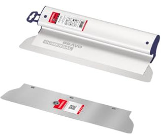 COMENSAL® Espátula 400 mm con Hoja 0,3 mm - Skimming Blade Drywall - Hoja de Repuesto 0,5 mm - Acero Inoxidable - Made in EU