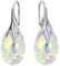 Hängen Silber Ohrringe 925 Silber mit Zirkonia - Schmuck für Frauen und Mädchen - Hängeohrringe Ideal für Geschenke für Frauen Hängende Damenohrringe (Crystal AB)