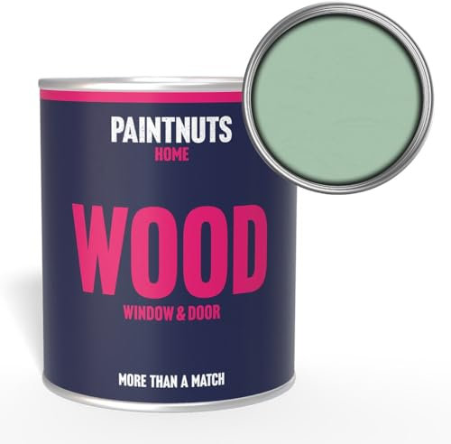PaintNuts Wood Window & Door Paint - NCS-3010-G10Y - CHARTWELL GREEN Gloss 1 Litre Tin