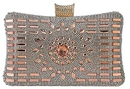 CORIOS Bolsa de Noche para Mujer Diamantes de Imitación Clutch Bolso de Boda Bolso de Fiesta Pequeña Elegante Bolso de Hombro Lujoso Banquete Fiesta de Graduación Bolsos Bandolera Champán