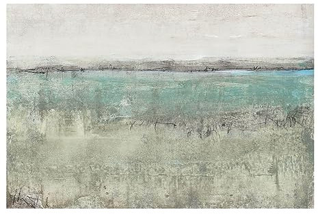 Bilderwelten Fototapete Aquarell Horizont über Türkis 255x384 cm Vlies-Tapete XXL Smart Wandtapete Wanddekoration Wohnzimmer Schlafzimmer