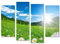 Prime Bild auf Leinwand Margariten Wiese Sonne Tal Alpen Poster, Leinwandbild, Wandbilder
