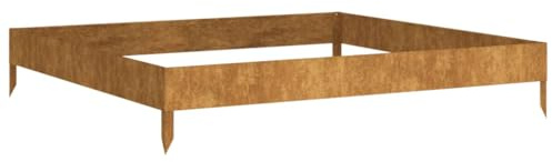 vidaXL Hochbeet 100x100x18,5 cm Cortenstahl