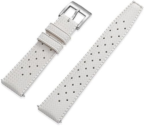 Niziruoup Uhrenarmband Fluorkautschuk Armband 20mm 22mm Tropical Style Quick Release Ersatzarmbänder Wasserdichte Weiche Langlebig FKM Gummi Uhrenarmband mit Schnellverschluss Universal