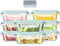 Hcrvvi 8pcs 1040 ML Food Containers With Lids, BPA Free - Glass Containers With Lids, Meal Prep Containers Glass, Airtight & Leakproof Glass Food Containers With Lids, Glass Meal Prep Containers