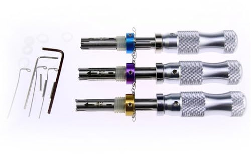 HUK Lot de 3 outils de crochetage de serrurier tubulaire 7,0 mm 7,5 mm 7,8 mm