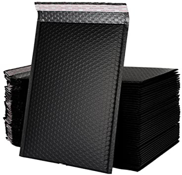 NUOBESTY Bolsas De Burbujas Negras 25x33 6cm Para Embalaje Práctico Acolchado Resistentes a Golpes y Desgarros Uso Oficina y Logística 25 Piezas