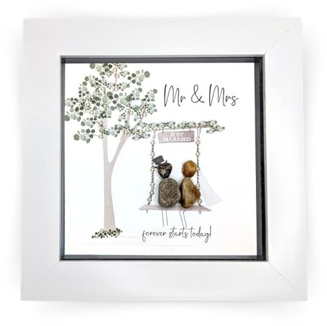 La De Da! Forever Starts Today Mini Pebble Art Wedding Framed Print Gift Idea PPMW47