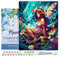 Figured'Art Peinture par Numéro Adulte avec Cadre Fée et papillons - Activité Manuelle Kit de Loisir Créatif DIY Numéro d'Art Complet - 40x50cm toile tendue sur châssis