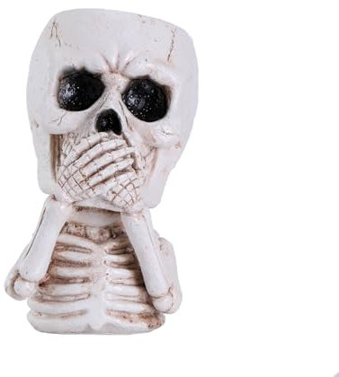 Joogour Skull Planter Decor，Halloween Decorations Indoor Skull Flower Pot，Planters for Gothic Garden Decor，Resin Skull Vase，Skull Planters for Indoor Plants，Creepy Halloween Decor