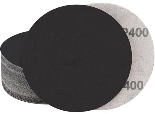 STEBRUAM 30pcs 6 Inch Sanding Discs 150mm No Hole Dry Wet Sandpaper Grit 400 for or Random Orbital Sander