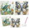 Schildkröte and Schmetterling Diamond Painting Tiere Set - 5D Diamant Painting Bilder für Erwachsene und Kinder, DIY Kristallmosaik-Malerei mit Spezialgeformten Diamanten for Home Wand Décor 25x25cm