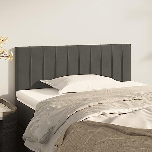 Xichuzi Kopfteil Dunkelgrau 80x5x78/88 cm Samt, Kopfteil Bett, Bettrückwand, Headboard, Bettrückwände, Bettkopfteilbezug, Kopfteilabdeckung - 346209