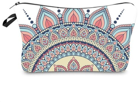 MHDAMAI Kosmetiktaschen,Kosmetikbeutel wasserdichte Polyester Baumwoll Make up Tasche Multifunktions Portable Reise Schminktasche Datura Makeup Bag für Frauen Kinder Damen Mädchen