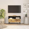CINDERFUL TV-Schrank 70x33x46 cm Massivholz Mango,Massiver TV Schrank aus Mangoholz mit viel Stauraum und Eisenbeinen TV-Möbel, TV-Bänke