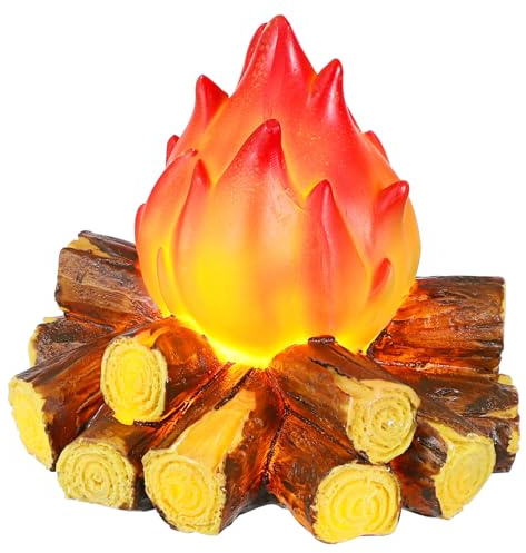SOLUSTRE Simulierte Flammenlampe Fake-Flammen-Nachtlicht gefälschte Flammenlampe Die led feuerlicht halloween dekoration schreibtischlampe kerzen Falsches Lagerfeuer geführt Lagerfeuerlampe