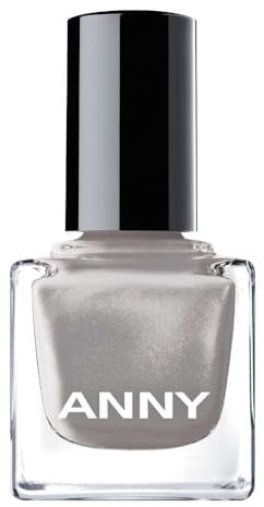 ANNY Esmalte de uñas – Esmalte de uñas de alta calidad con brillo duradero, resistente a las astillas y secado rápido, color gris suave, 15 ml