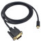 Veemoon 1.8M Mini Displayport to Vga Cable Gold Plated Adapter for Laptop Low Profile Design Resolution Compatible with Mac and Systems