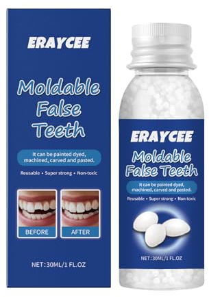 Tooth Filling Repair Kit,Replace with False Teeth and Filler,Temporary Tooth Filling Repair Kit for Broken, Chipped, or Missing Teeth,30ml