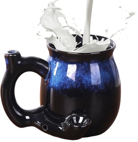 Coffee Cup - 380 ml, Heat Resistant Drinkware with Ergonomic Handle, Ceramic Mug for Hot Chocolate with Handle, Emotional for Hot, Cold Milk, Water, Juice, Latte, Tea, Beer, Whisk