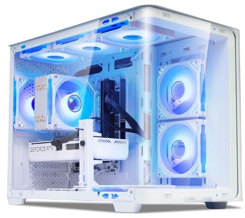 suevery PC da gioco precostruito, Core I9, RTX 5060TI 8G Desktop Computer | 14a generazione 14900HX (24 core 32 thread fino a 5,8 G), DDR5 16G RAM, SSD NVMe 1 TB, Tower Bundle Home 4K