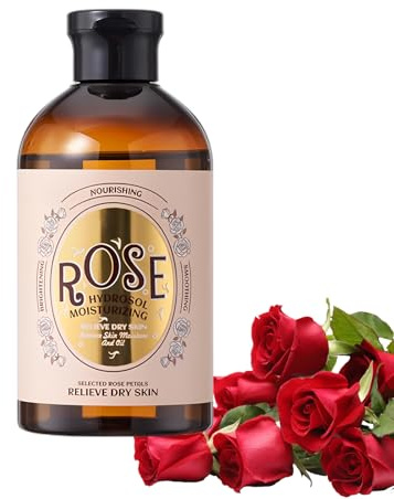 Natürliches Rosenhydrolat, Gesichtswasser Rose 250ml, Rosenwasser Gesichtspflege, Beruhigung und Hautbalance, Beruhigende Pflege bei Trockenheit und Spannungsgefühlen für strahlenden Teint
